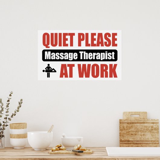Stil, massage therapie op het werk poster (Keuken)
