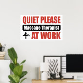 Stil, massage therapie op het werk poster (Thuiskantoor)