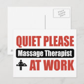 Stil, massage Therapist op het werk Briefkaart (Voorkant / Achterkant)