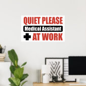 Stil, medisch assistent op het werk poster (Thuiskantoor)