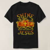 Stil met het licht van Jezus Pumpkin Faith Bijbel T-shirt (Design voorkant)