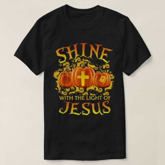 Stil met het licht van Jezus Pumpkin Faith Bijbel T-shirt (Design voorkant)