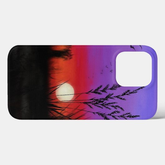 stil - Mooie zonsondergang - tekening Case-Mate iPhone Case (Achterkant (horizontaal))
