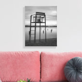 Stil morgenochtend op het strand canvas afdruk (Insitu (Woonkamer))