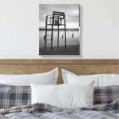 Stil morgenochtend op het strand canvas afdruk (Insitu (Slaapkamer))