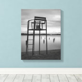 Stil morgenochtend op het strand canvas afdruk (Insitu (Houten vloer))