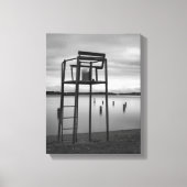 Stil morgenochtend op het strand canvas afdruk (Voorkant)