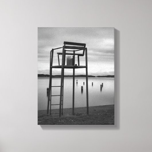 Stil morgenochtend op het strand canvas afdruk (Voorkant)