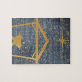 Stil nacht Baby Jezus in de Manger Nativiteit Legpuzzel (Horizontaal)