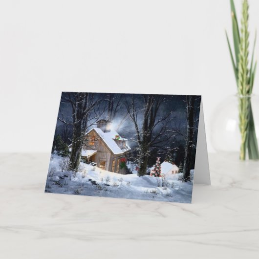 Stil nacht feestdagen kaart (Voorkant)