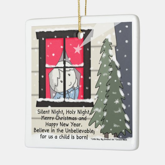 Stil nacht, Heilige nacht Keramisch Ornament (Links)