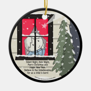 Stil nacht, Heilige nacht Keramisch Ornament