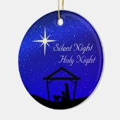 Stil nacht, Heilige Nachtelijke Kerstmis Keramisch Ornament (Links)