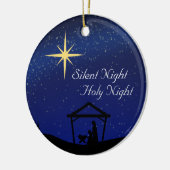 Stil nacht, Heilige Nachtelijke Kerstmis Keramisch Ornament (Links)