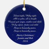 Stil nacht, Heilige Nachtelijke Kerstmis Keramisch Ornament (Achterkant)