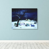 Stil nacht Heilige Nachtnacht 1995 Canvas Afdruk (Insitu (Houten vloer))