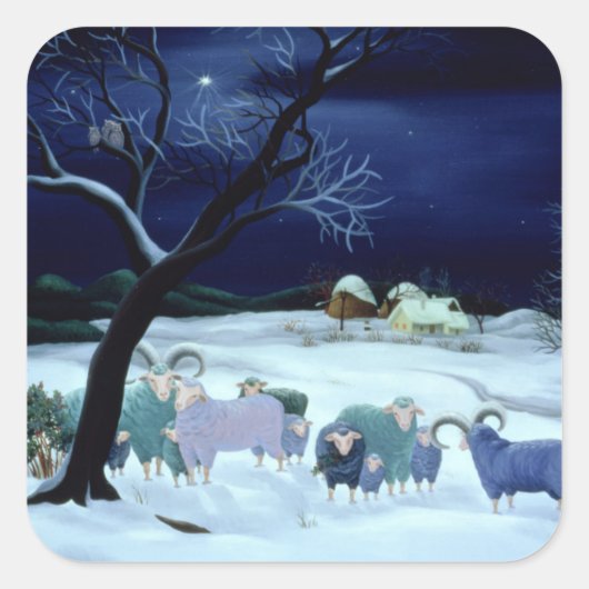 Stil nacht Heilige Nachtnacht 1995 Vierkante Sticker (Voorkant)