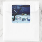 Stil nacht Heilige Nachtnacht 1995 Vierkante Sticker (Tas)