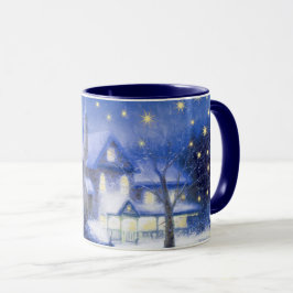 Stil nacht. kerstcadeautje mok