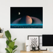 Stil nachtval - ruimteafdrukken poster (Thuiskantoor)