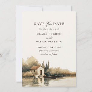 Stil Ochtendgloren Meerzijde Toscaanse Plattelands Save The Date