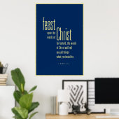 Stil op de woorden van Christus (LDS) Poster (Thuiskantoor)
