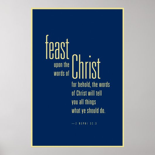 Stil op de woorden van Christus (LDS) Poster (Voorkant)