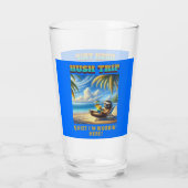 Stil op vakantie, stil ik werk hier! glas (Achterkant)