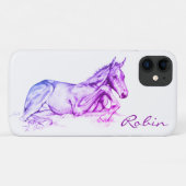 Stil (paars) Case-Mate iPhone case (Achterkant (horizontaal))