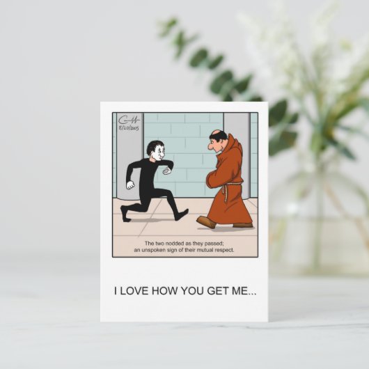 "Stil respect" Briefkaart (Staand voorkant)