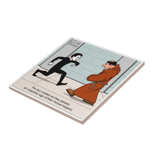 "Stil respect" Tegeltje (Zijkant)