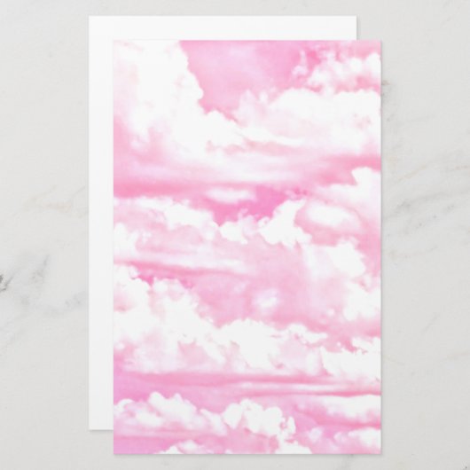 Stil Roos wolken decor Briefpapier (Voorkant / Achterkant)