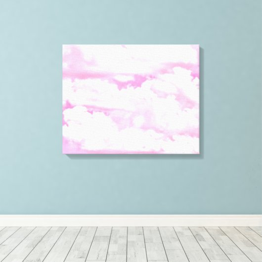 Stil Roos wolken decor Canvas Afdruk (Insitu (Houten vloer))