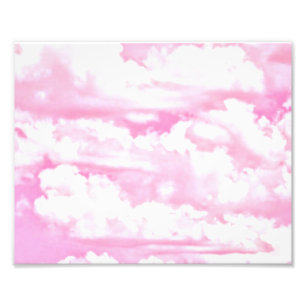 Stil Roos wolken decor Foto Afdruk