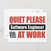 Stil, software engineer op het werk briefkaart (Voorkant / Achterkant)