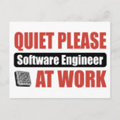 Stil, software engineer op het werk briefkaart (Voorkant)