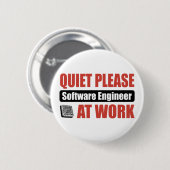 Stil, software engineer op het werk ronde button 5,7 cm (Voorkant /achterkant)