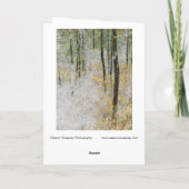 "Stil" - Transformeerde foto van bomen in een bos Kaart (Achterkant)