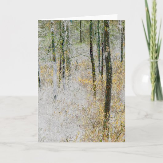 "Stil" - Transformeerde foto van bomen in een bos Kaart (Voorkant)