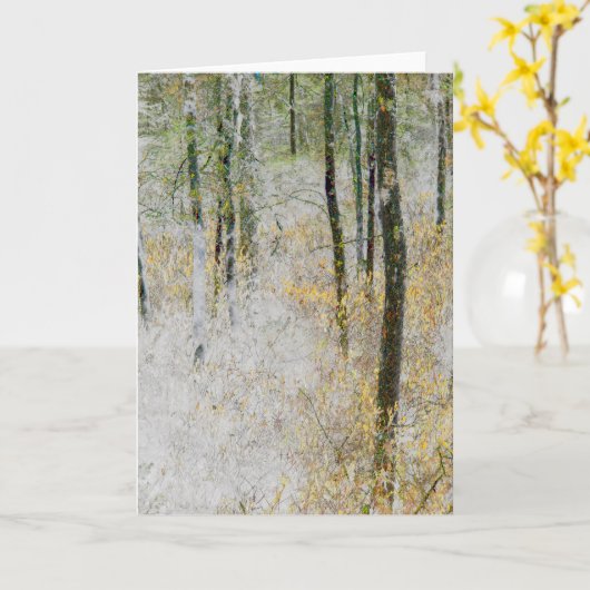 "Stil" - Transformeerde foto van bomen in een bos Kaart (Gele Bloem)