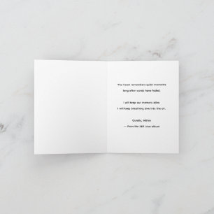 Stil, Van Binnen – MemoryUs Lyric Card Bedankkaart