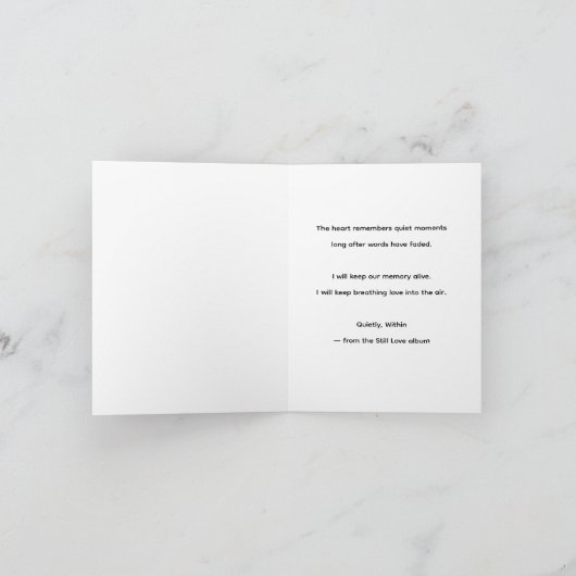 Stil, Van Binnen – MemoryUs Lyric Card Bedankkaart (Binnen)