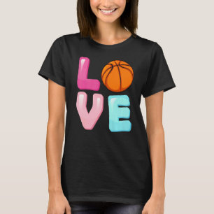 Stil van het Basketball Player Team Fan Girls T-shirt