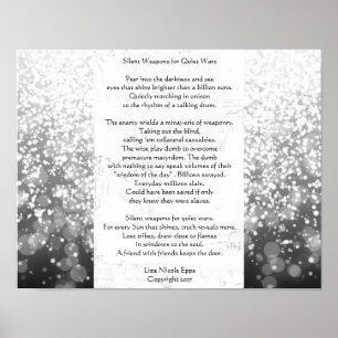 Stil wapens voor stille oorlogen. Poem van Liza Ni Poster