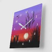 stil - Waterverf Vierkante Klok (Hoek)