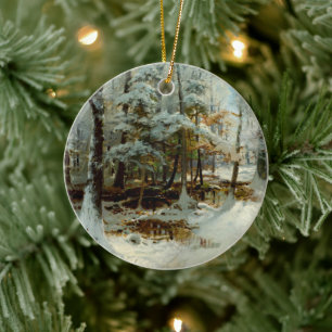 Stil Wintermiddag, kerstboom Keramisch Ornament