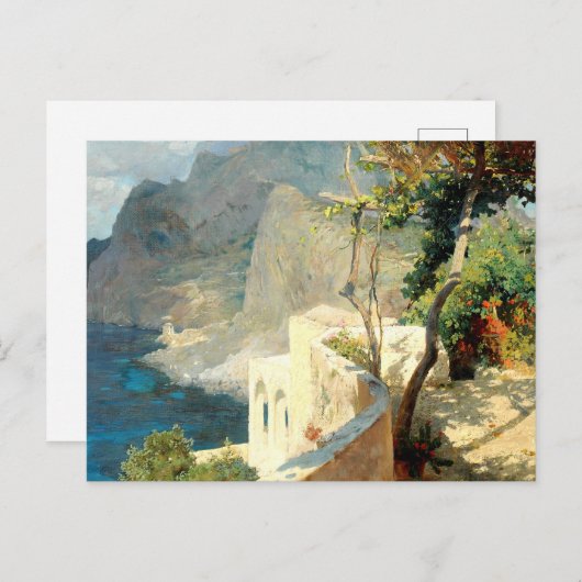 Stil zomernamiddag in Capri, Brioschi Othmar Briefkaart (Voorkant / Achterkant)