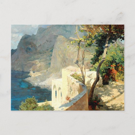 Stil zomernamiddag in Capri, Brioschi Othmar Briefkaart (Voorkant)