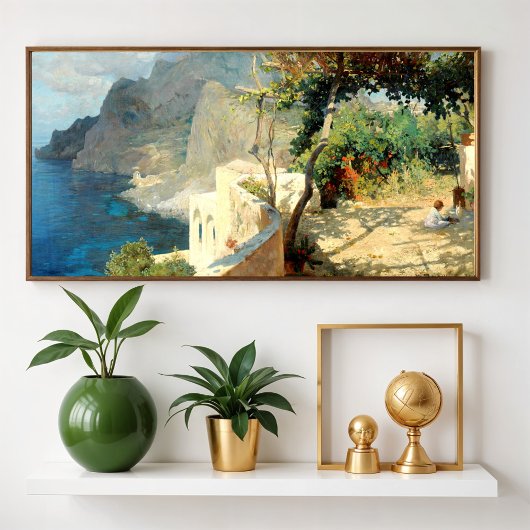 Stil zomernamiddag in Capri, Brioschi Othmar Poster