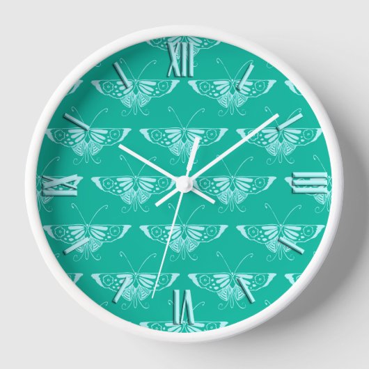 Stileer Deco butterfly - turquoise en aqua (Voorkant)
